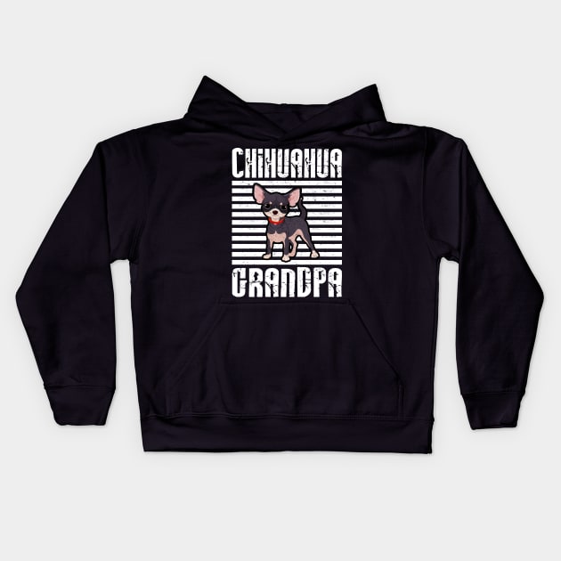 Chihuahua Grandpa Proud Dogs Kids Hoodie by aaltadel